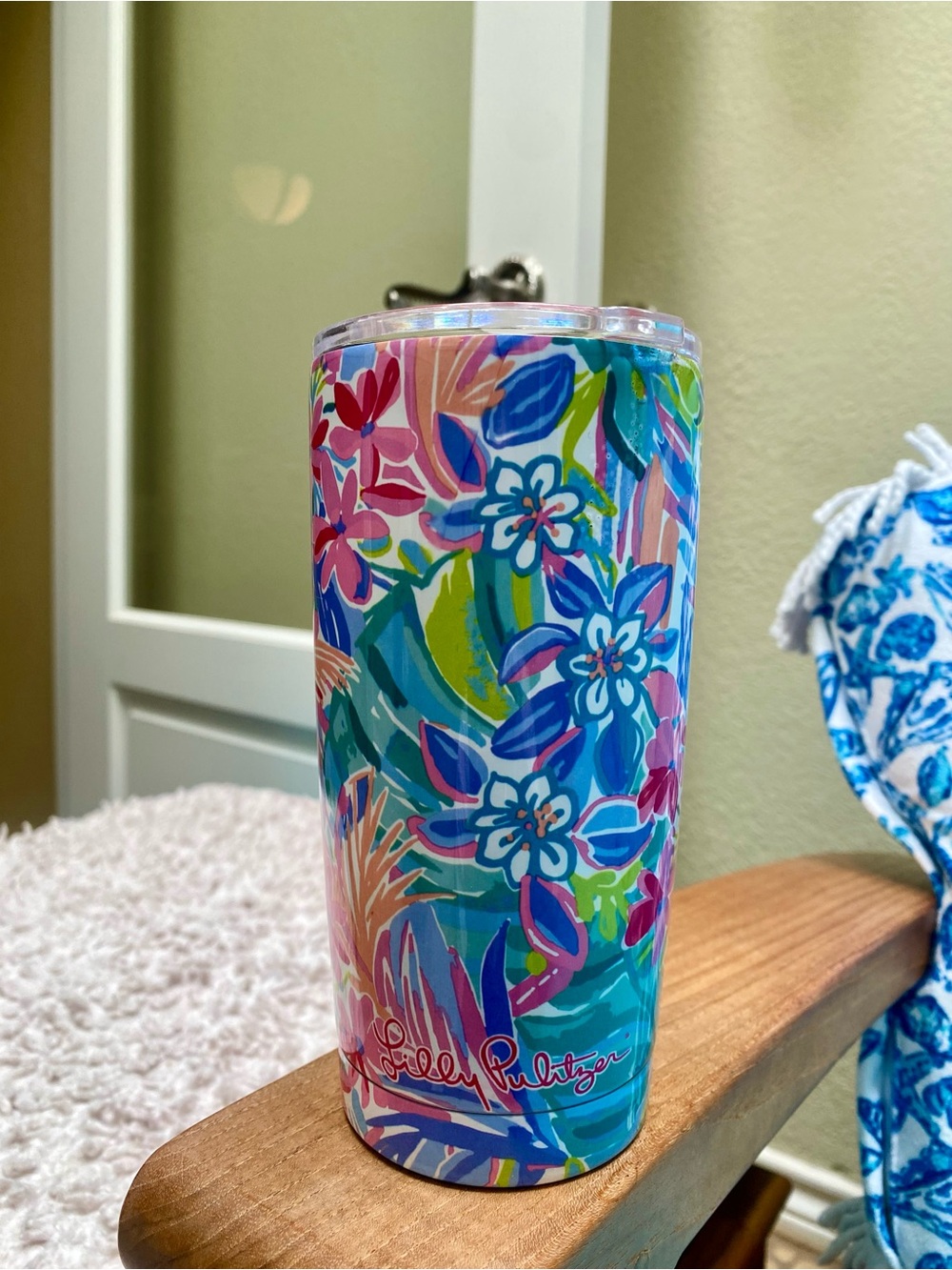 Lilly Pulitzer Tropical Floral Travel Tumbler
